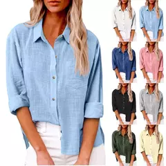 Camisas de lino y algodón para mujer. en internet