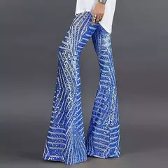 Pantalones Acampanados Lentejuela - tienda en línea