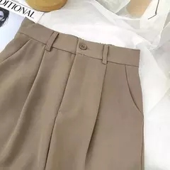 Traje negro Haren para mujer, pantalones informales de cintura alta elástica - comprar en línea