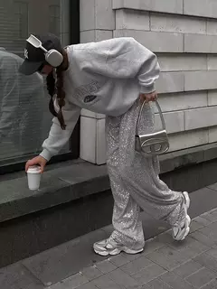 Pantalones de Lentejuelas Brillantes - tienda en línea