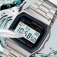 Reloj de pulsera de acero inoxidable digital. - comprar en línea