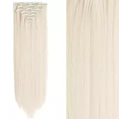 Extensión de Pelo Largo y Liso Natural 16 Clips - TOKO Directo a tu Puerta