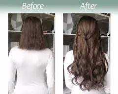 Extensión de Cabello Natural sin Clips