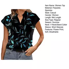 Camiseta de manga corta para mujer, con ligreo estampado - comprar en línea
