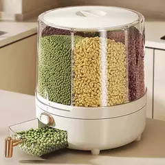 Caja de Almacenamiento de Granos sellada a prueba de insectos y humedad, tanque de arroz, almacenamiento de alimentos, 360 °