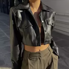 Chaqueta Corta de Cuero - tienda en línea