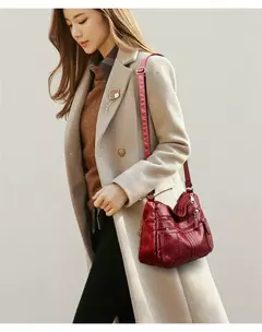 Bolso de hombro de cuero de lujo para mujer, bandolera de diseñador, a la moda,