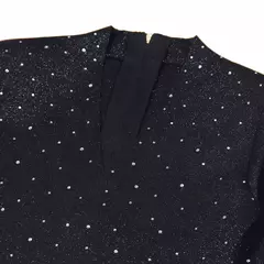 Vestido Ajustado Manga Larga (Diamantes) en internet