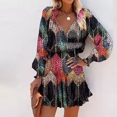 Vestido corto con estampado Floral para mujer - tienda en línea