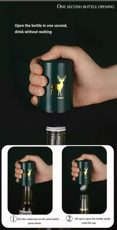 Imagen de Abridor de botellas de cerveza automático magnético creativo, tapa de prensa d