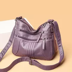 Bolso de hombro de cuero de lujo para mujer, bandolera de diseñador, a la moda,