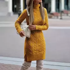 Vestido de Manga Larga Otoño - TOKO Directo a tu Puerta