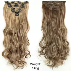 Imagen de Extensión de Pelo Largo y Liso Natural 16 Clips