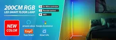 Lámpara de pie LED RGBIC de 180CM, luz de esquina moderna en internet
