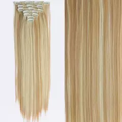 Extensión de Pelo Largo y Liso Natural 16 Clips - tienda en línea