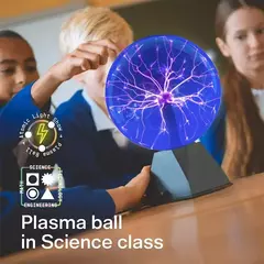 Lámpara de bola de Plasma Mágica con Control de Sonido.
