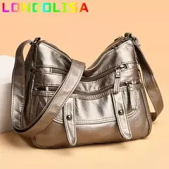 Bolso de hombro de cuero de lujo para mujer, bandolera de diseñador, a la moda, - comprar en línea