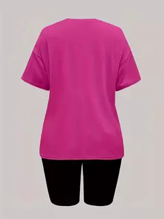 Conjunto de dos piezas con estampado de bandera de Estados Unidos para mujer
