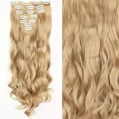Extensión de Pelo Largo y Liso Natural 16 Clips - TOKO Directo a tu Puerta