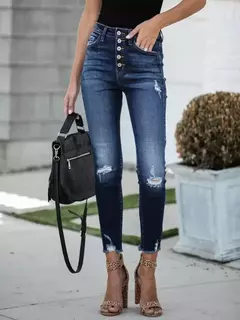 Pantalones Cintura Alta Jeans - tienda en línea