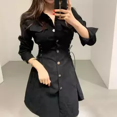 Elegancia Negra y Caqui Sensual - comprar en línea