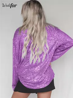 Blusa con Lentejuelas Manga Larga Noche - comprar en línea