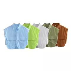 Blusa Corta Sin Mangas - tienda en línea
