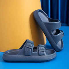 Zapatillas de nube con plataforma gruesa y hebilla para mujer, sandalias desliza - comprar en línea