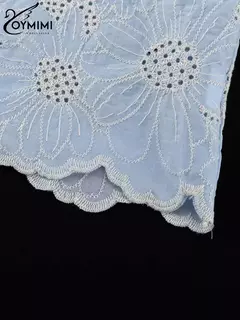 Camisa con Estampado Azul