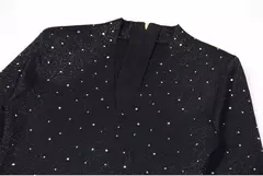 Imagen de Vestido Ajustado Manga Larga (Diamantes)