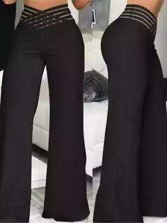 Imagen de Pantalones acampanados de cintura alta