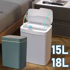 Cubo de basura con Sensor inteligente para cocina y baño, papelera impermeable - comprar en línea