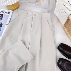 Traje negro Haren para mujer, pantalones informales de cintura alta elástica - TOKO Directo a tu Puerta