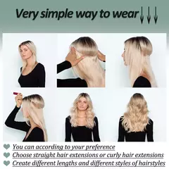 Extensión de Cabello Natural sin Clips en internet