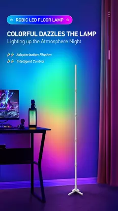 Lámpara de pie LED RGBIC de 180CM, luz de esquina moderna - TOKO Directo a tu Puerta