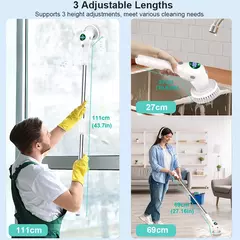 Cepillo de Limpieza Eléctrico Multifuncional cocina, baño, inodoro, fregadero, cepillo de limpieza del hogar, 8 en 1 - comprar en línea
