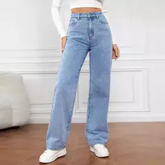 Pantalones vaqueros rectos para mujer de cintura alta - comprar en línea