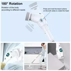 Cepillo de Limpieza Eléctrico Multifuncional cocina, baño, inodoro, fregadero, cepillo de limpieza del hogar, 8 en 1 en internet