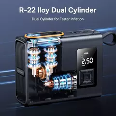 Imagen de Inflador de neumáticos portátil para coche, compresor de aire de 250W