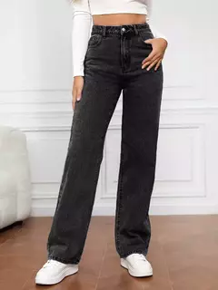 Pantalones vaqueros rectos para mujer de cintura alta - tienda en línea