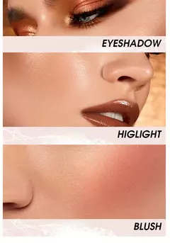 Colorete multiusos 3 en 1, Brillo Facial tinte para ojos, mejillas y labios, resistente al agua. - tienda en línea