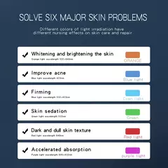 Imagen de Máscara de terapia de luz Led , cuidado de la piel, belleza, salud Facial, removedor de acné, antiarrugas.
