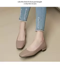Zapatos Planos Punta Cuadrada