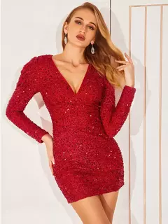 Vestido Ceñido Lentejuelas - TOKO Directo a tu Puerta