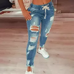 Jeans desgastados de estilo retro para mujeres - tienda en línea