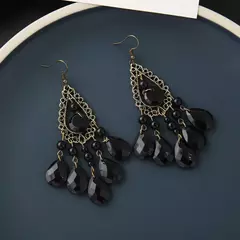 Pendientes Flores Negras - comprar en línea