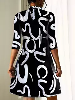 Minivestido Estampado Otoño
