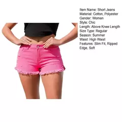 Short cortos vaqueros para mujer con bordes rasgados - comprar en línea