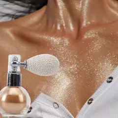 Resaltador de Diamante en Polvo, Spray Brillo Bronceado