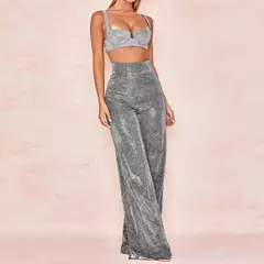 Pantalones Plateado Prillante - comprar en línea